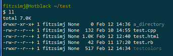 Cygwin directory listing