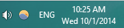 Day of Week on Taskbar Clock