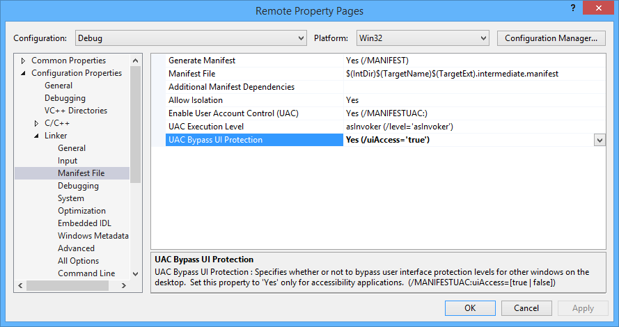 VisualStudio_PropertyPages_Linker_ManifestFile_uiAccess